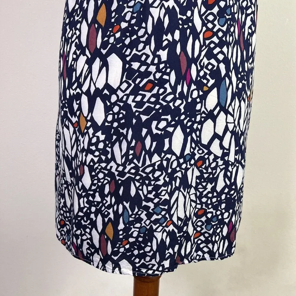 Anthropologie Edme and Esyllte‎ Dress Size Small Blue Tank Cross Back Boho Beach